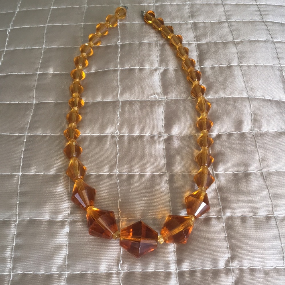 Vintage Amber glass necklace